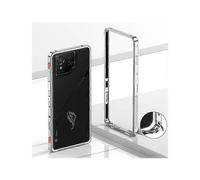 (Silver)Compatible for Asus ROG Phone 8 Pro 5G / Phone 8 5G Bumper Case with Metal Frame, Camera Lens Protector & Heat Dissipation Cover