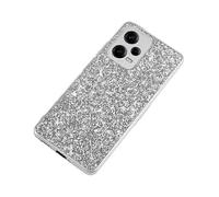 (Silver)Compatible For Xiaomi Redmi Note 12 Pro 5g Glitter Sequins Phone Case Electroplating Tpu Frame Back Pc Shockproof Cover