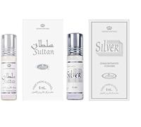 Silver Concentrated Perfume Oil 6ml - Pack of 2 | Long Lasting Roll-On Attar | Alcohol-Free Fragrance for Men & Women