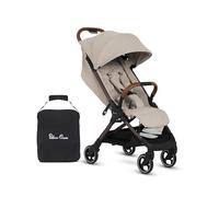 Silver Cross - Poussette compacte et sac de voyage Clic 2 - Poussette de voyage pour la vie en déplacement - Pliable et légère - Convient de la naissance à 4 ans - Latte
