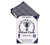 SILVER CUP Craie de billard - Une douzaine (anthracite).