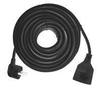 Silver Electrics Prolongateur Noir 2 m Câble Rallonge Caoutchouc et Cuivre