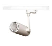 SILVER ELECTRONICS 1 Projecteur LED SURAK pour Rail triphasé 30W, 4000K-Lumière Neutre, Angle 38º, 2500 lumens, Blanc