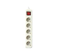 Silver Electronics 9631 Multiprise avec interrupteur, blanc, 5 prises/3 mètres