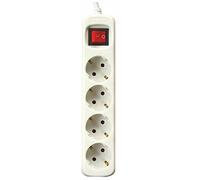 Silver Electronics 9634 - Base Électrique 4 sorties avec interrupteur, blanc