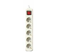 Silver Electronics 9635 Multiprise électrique 5 prises avec interrupteur Blanc 5 prises 1,5 m