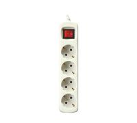 Silver Electronics 9638 - Base Électrique 4 sorties avec interrupteur (3 m) couleur blanc