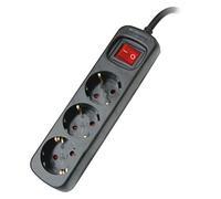 Silver Electronics - Base électrique 3 prises 1,5 m Noir Interrupteur