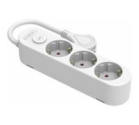 Silver Electronics - Base électrique multiprise Protek Plus 3 Prises avec Interrupteur câble 1,5 m IP20 Blanc