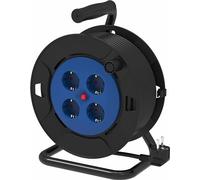 Silver Electronics - Enrouleur de câble multiprise 4 prises 25m Protection Surtension et Protection Enfants