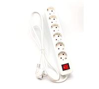 Silver Electronics Supra - Base multiple (1.5 m, 6 prises) couleur blanc