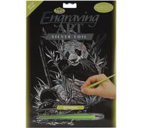 Silver Foil Engraving Art Kit 8"X10"-Panda