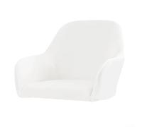 Silver Fox Housse de chaise en velours pour chaises hautes de salle à manger, facile à entretenir et protège contre les déversements (blanc lait)