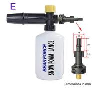 Silver Générateur De Mousse Pour Karcher Kranzle Interskol Elitech Huter Gerni Stihl, Pistolet À Mousse Pour Lavage De Voiture À Haute Pression