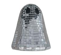 Silver Glitter Boo Dining Table Halloween Centre maître - Glass Réflexion Sign Ghost Sign Halloween décor étincelant, Ornement Festif réutilisable pour Les événements de la fête de la Maison du