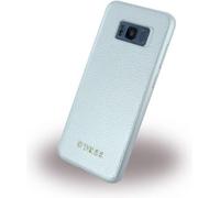Silver Guess Case - Back Cover - Guess Classic Collection - Leather - Galaxy S8 Plus - Silicone Edge