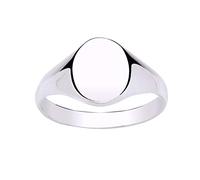 Silver Heavyweight Oval Signet Ring - Engravable - 925 Sterling Silver - Available in 6 Styles & in Sizes L-Y