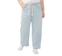 Silver Jeans Co. Plus Size Be Easy Straight Leg Drawstring Jeans, Lavage Facile, 46 Grande Taille Femmes