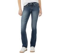 Silver Jeans Co. Suki Mid Rise Curvy Fit Slim Bootcut Jeans, Vintage Dark Wash, 29W x 31L Femme