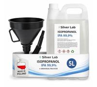 Silver Lab® Alcool isopropylique/isopropanol 99,9 % 5 L - Nettoyant électronique, circuit imprimé, verre, métal et optique, entonnoir universel inclus