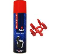 Silver Match Recharge de Gaz Butane 90 ml 100% Pur 5 Embouts pour Briquet et Chalumeau de Cuisine