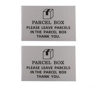 Silver Metal Post Note Plaque 15x10cm Silver Metal Post Note(2PCS)