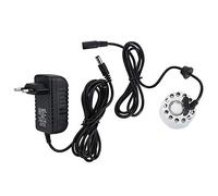 Silver Mister Maker Fogger Fontaine d'eau, aquarium Foschia Maker Light, 12 LED ultrasons, Nebbie Maker Fogger Atomiseur Humidificateur d'air pour fontaine étang intérieur