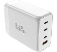 Silver Monkey SMA156, 200 W, 3x USB-C PD, USB-A QC 3.0, GaN, blanc