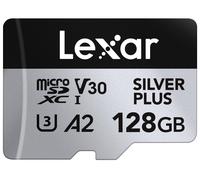 Silver Plus Carte Micro SD 128 Go, Microsdxc Carte TF jusqu'à 205 Mo/s en Lecture, 150 Mo/s en écriture, Carte Mémoire Micro SD+ Adaptateur, A2, U3, Classe 10, V30, Full HD et 4K UHD Video