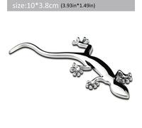 Silver R1 Pièces 3d Métal Gecko Côté Voiture Garde-Boue Arrière Coffre Emblème Badge Autocollant Décalcomanies Pour Jeep Bmw Nissan Audi Vw Ford Honda Voiture Nouveau