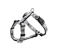 Trixie Silver Reflect Harnais Noir/Gris Taille XS-S 30-40 cm/15 mm pour Chien , Hauteur x longueur x largeur : 1.5 cm x 9 cm x 45 cm