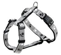 Silver Reflect Harnais H - M-L: 50-75 Cm/25 Mm, Noir/Gris Argent