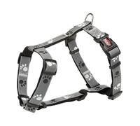 Trixie Silver Reflect Harnais Noir/Gris Taille XS-S 30-40 cm/15 mm pour Chien , Hauteur x longueur x largeur : 1.5 cm x 9 cm x 45 cm