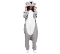 Silver_river Combinaison Unisexe Adulte Pyjama Animal Cosplay Deguisement Kigurumi, L, Koala Gris