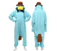 Silver_river Unisexe Anime Cosplay Kigurumi Onesie Costume de Deguisement Combinaison Ensemble de Pyjama,M,Lty117blue