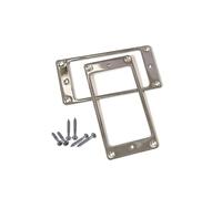 (Silver) Set of 2 Metal Electric Guitar Pickup Frames Flat Humbucker Rings Mounts for Electric Guitars Humbuckers and Pickup Use Silver