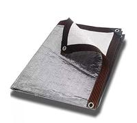 Silver Shade Net99% Pare-soleil en aluminium pour voiture, terrasse, jardin et balcon Différentes tailles 1 x 1 m à 5 x 9 m avec œillets Résistant à la chaleur