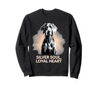 Silver Soul Loyal Heart | Chien de Weimar élégant Sweatshirt