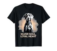 Silver Soul Loyal Heart | Chien de Weimar élégant T-Shirt