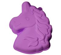 Silver-Stage Moule à gâteau en forme de licorne rose pour la pâtisserie, anniversaire d'enfant, moule en silicone pour gâteaux, glaces, chocolat, pain, dessert, pudding, sans BPA, sans BPA, rose et