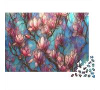 Silver Stained Glass Tree Puzzle 1000 Pièces Jouet De Défi pour Les Adultes Et Les Enfants À Partir De 14 Ans Jeu De Puzzle Jeu Éducatif Familial Cadeau De Décoration Intérieure 38x26cm/1000pcs