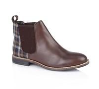 Silver Street London Sadie Bottines Chelsea confortables et légères en cuir tweed pour femme, Tweed Marron, 39 EU