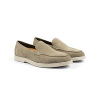 Silver Street London San Mauro Mocassins en daim de qualité supérieure pour homme, extra rembourrés, respirants, chaussures décontractées confortables à enfiler pour homme, taupe, 42 2/3 EU