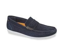 Silver Street London Stanhope Mocassins décontractés en Daim pour Homme Tailles 40 à 46, Bleu Marine, 45 EU