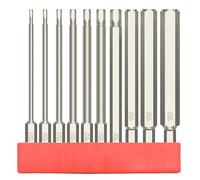 Silver & Style Jeu de 10 embouts hexagonaux de 3.9 in / 100 mm de long, 10 pièces, 1,5 à 12 mm