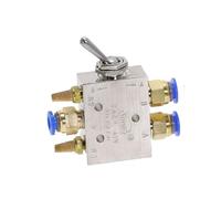 Silver Tone 1/8" Air Pneumatic 2 Position 5 Way Toggle Shut Off Switch Knob Hand Mechanical Valve HL2501-V TAC2-41V NWPNLXEA(PC 8mm Fittings)