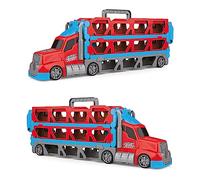 Silver Wheel - Transporter Grand Prix avec 2 Voitures en Die cast et Lanceur - Jouet pour Enfants. Idée Cadeau pour Les Anniversaires