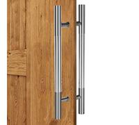 Silver Wood Door Handles Set for Home Bathroom Kitchen,Door Pull Stainless Steel Gate Handles, 12"/20"/24"/32"/39"/47"/59" Optional(120cm/47inch)