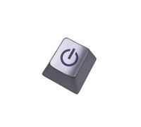 (Silver) Zinc Alloy Keycap Metal ESC Keycap with Engraved Power Switching Sign For Mechanical Keyboards Customization Silver
