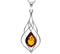SilverAmber Jewellery Pendentif hérisson classique en argent sterling 925 et ambre de la Baltique véritable - GL2030V, Tous, Ambre
